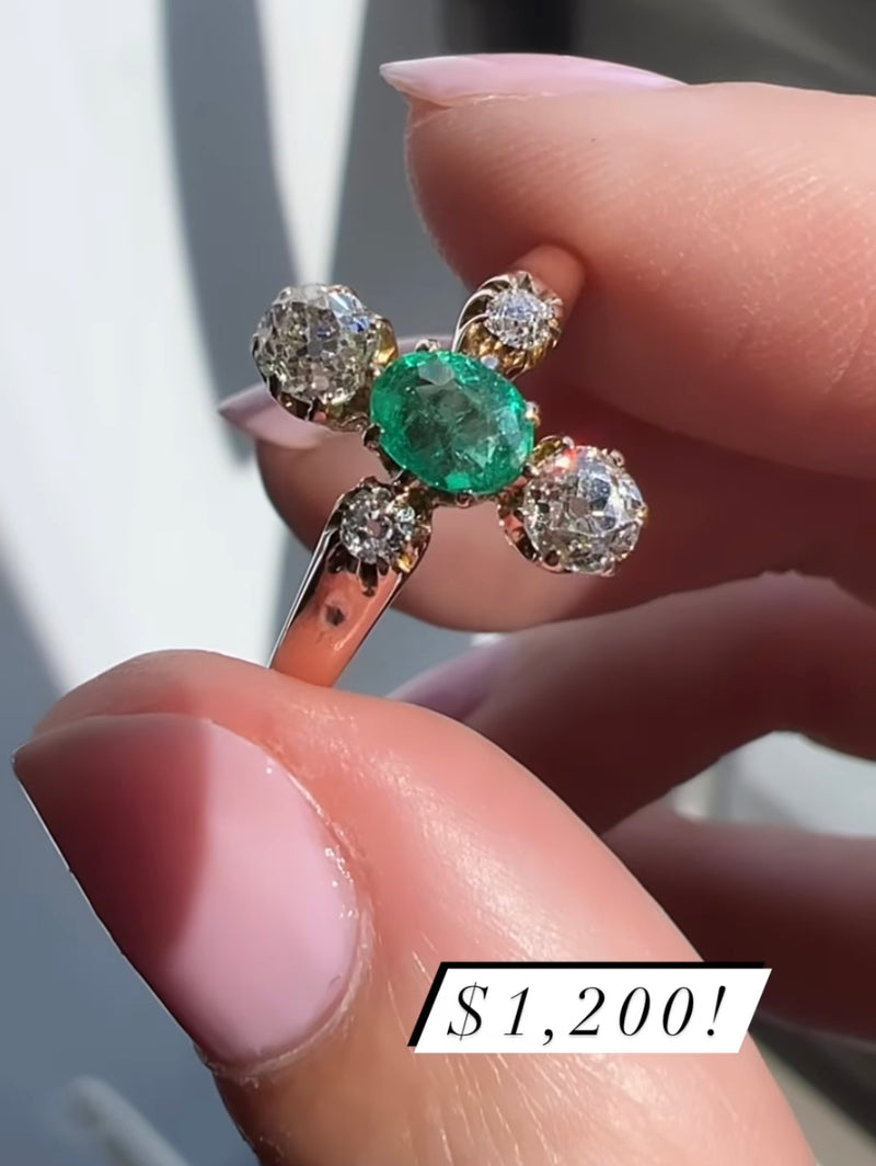 Compass Emerald Ring