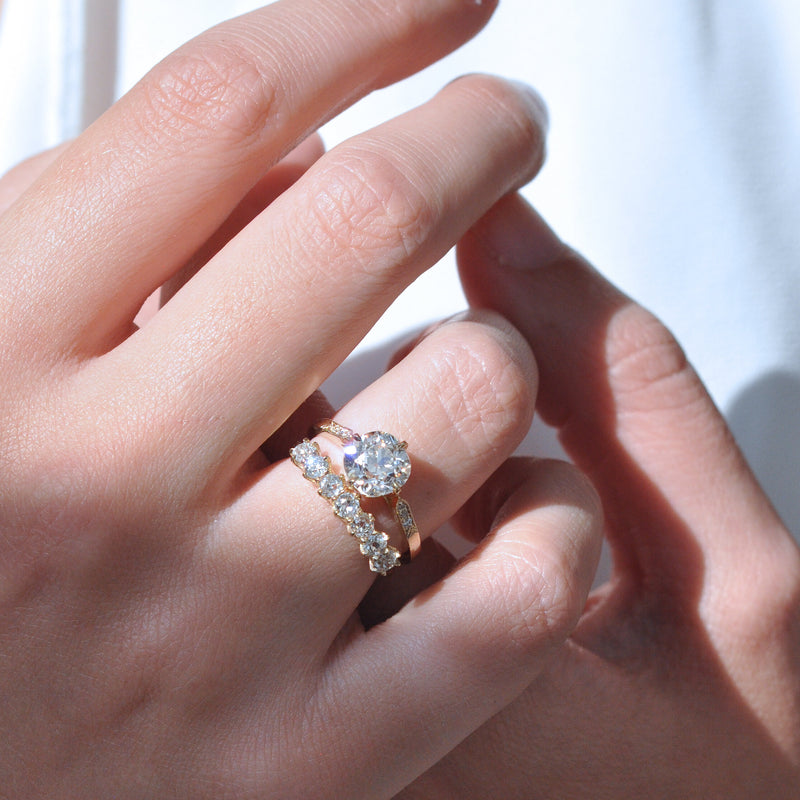 Petite Old Mine Cut Diamond Band – Ashley Zhang Jewelry