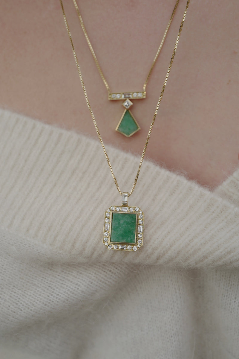 JADE SQUARE NECKLACE