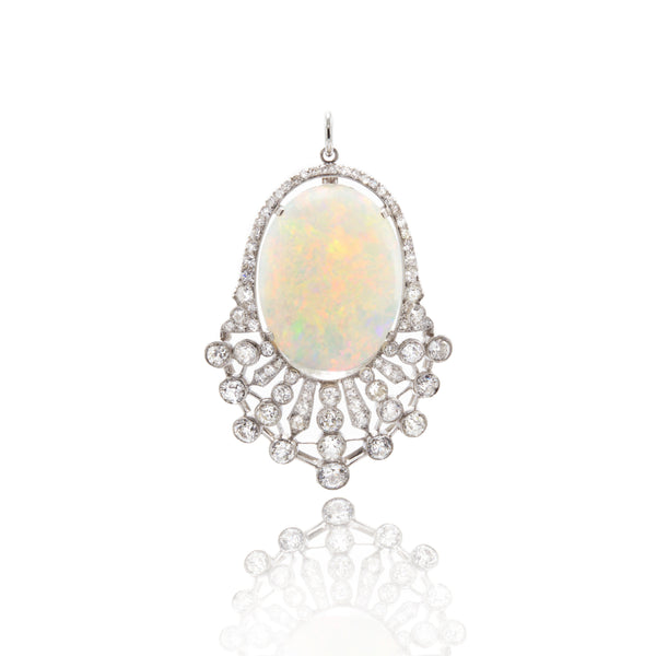 Lillibet Opal and Diamond Pendant