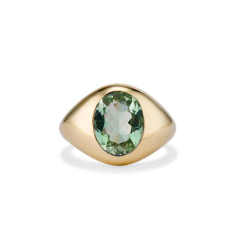 Mint Green Tourmaline Bubble Ring