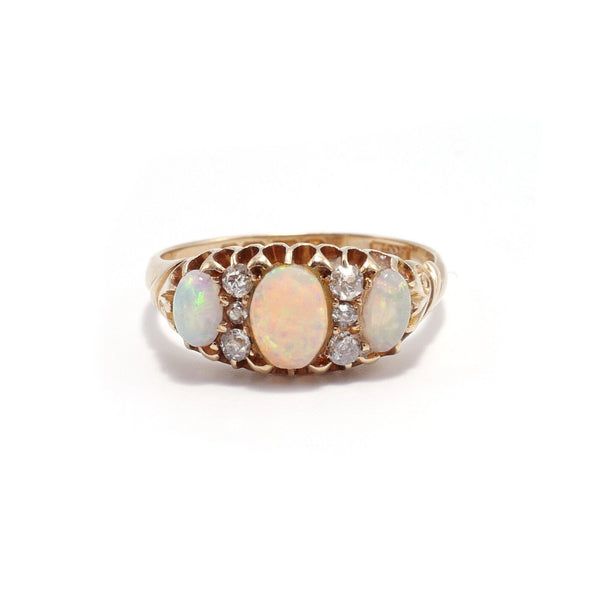 Noemie Victorian Opal and Diamond Ring