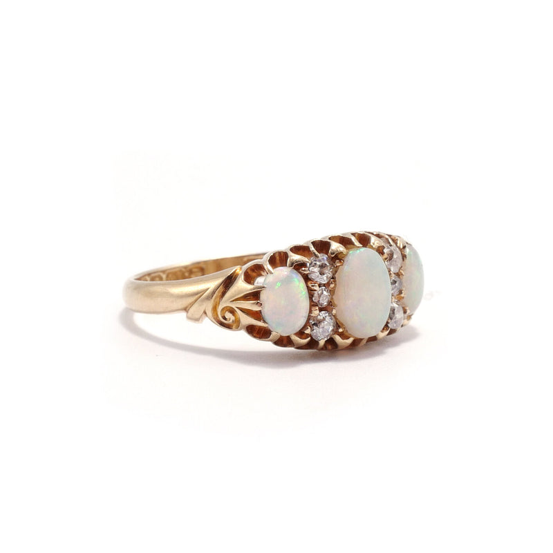 Noemie Victorian Opal and Diamond Ring