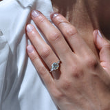 Art Deco Old European Cut and Baguette Diamond Engagement Ring