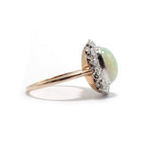 Diamond Halo Opal Ring