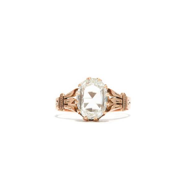 Victorian Oval Rose Cut Diamond Ring