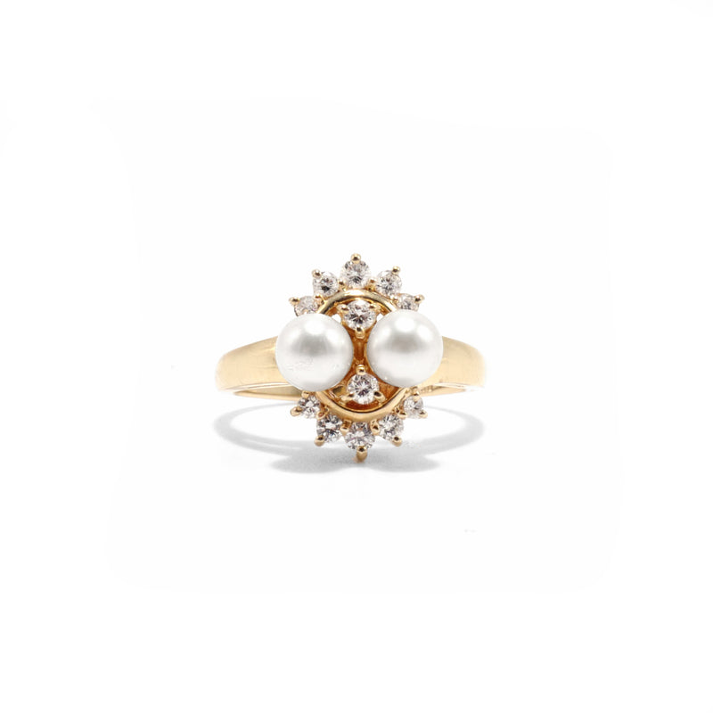 AMBOISE PEARL AND DIAMOND RING