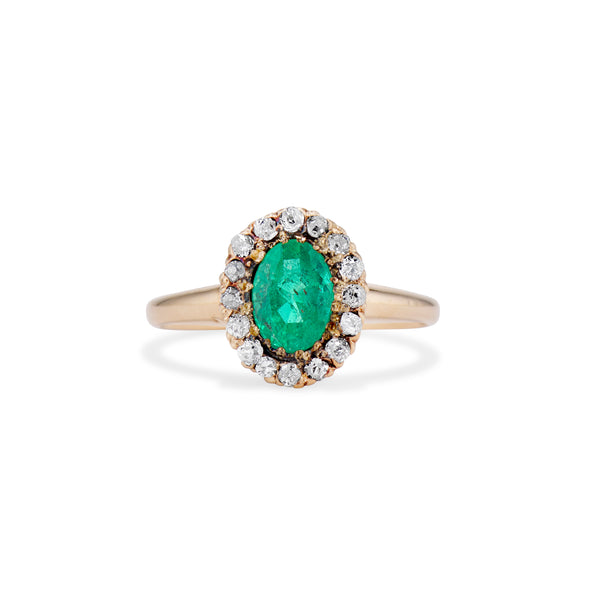 Emerald Diamond Halo