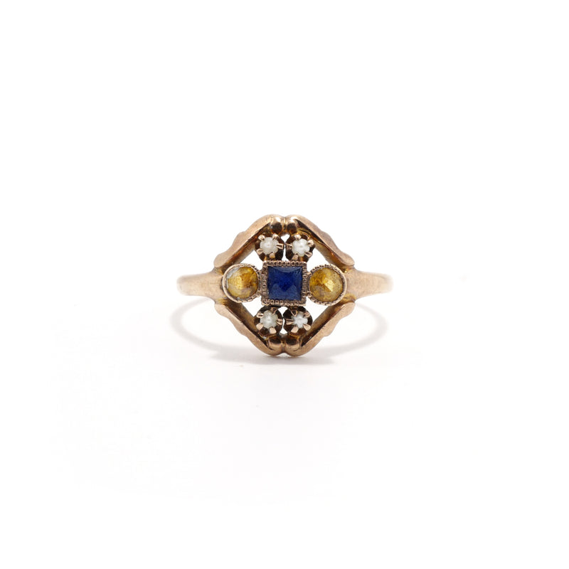 RENNES SAPPHIRE AND CITRINE RING