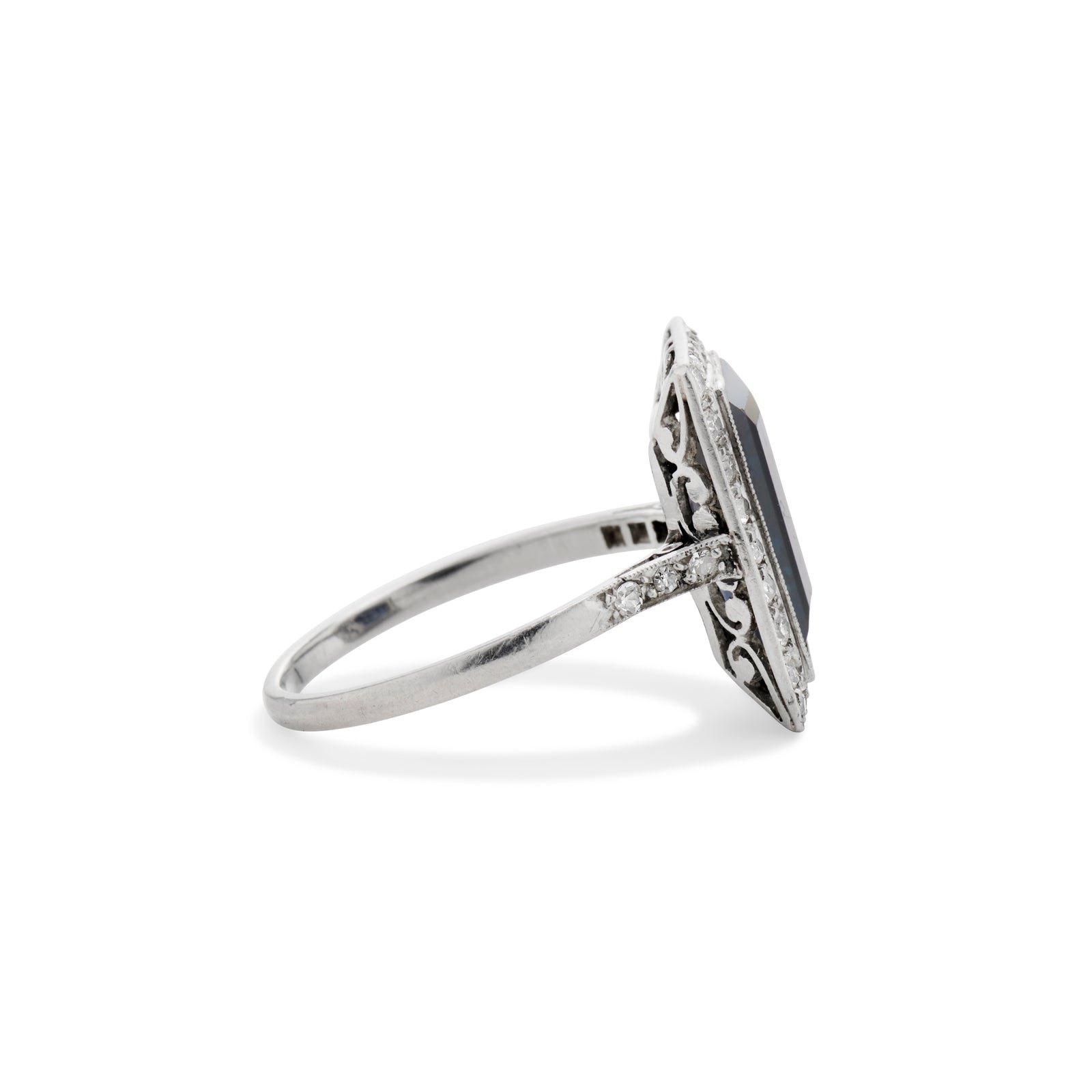 Vintage French Deco Sapphire Halo Ring – Ashley Zhang Jewelry