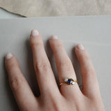 ETIENNE SAPPHIRE AND DIAMOND RING