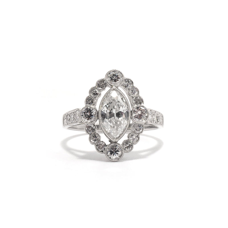 Sezanne Moval Diamond Engagement Ring