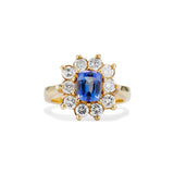 Tanzanite and Diamond Cluster Ring