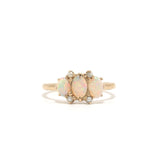 VICTORIAN THREE OPAL AND PEARL RING