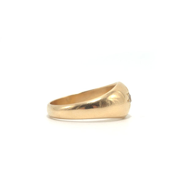 DOMED THREE DIAMOND STAR GYPSY RING