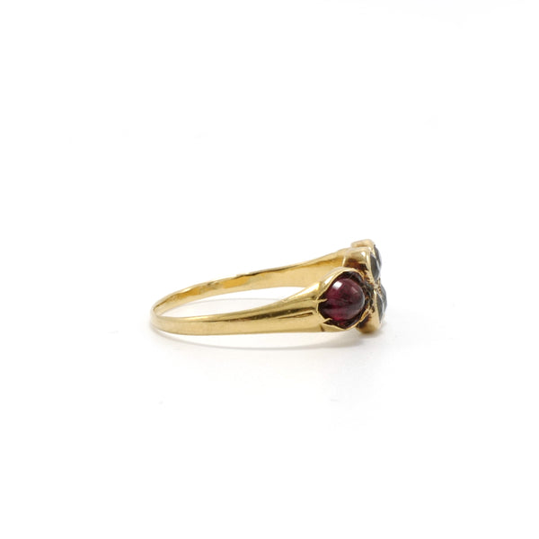 Vintage Verdun Rhodolite Garnet and Aquamarine Ring