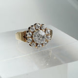 WILLA VICTORIAN CLUSTER DIAMOND ENGAGEMENT RING