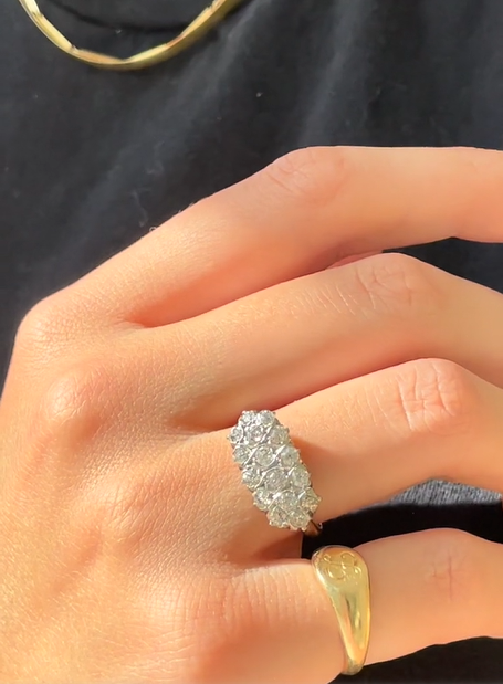 Antique Diamond Cluster Ring