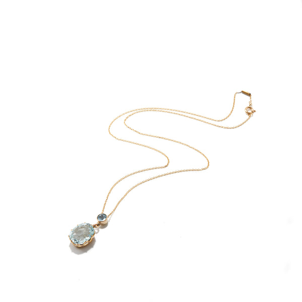 AQUAMARINE AND TOPAZ NECKLACE