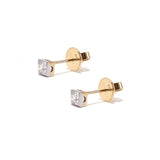 0.75 ctw Asscher Cut Diamond Earrings