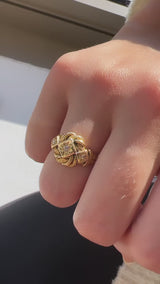 Antique Lover's Knot Star Ring