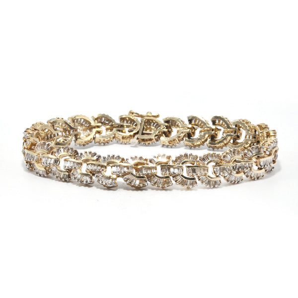 Vintage Baguette Diamond Bracelet