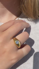 Old European Cut Diamond Gypsy Ring
