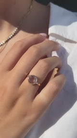 1.30 Carat Rose Cut Josephine Engagement Ring