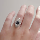 Chloe Art Deco Sapphire Ring