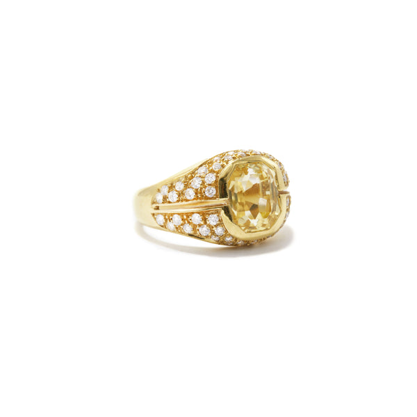 Citrine and Diamond Ring