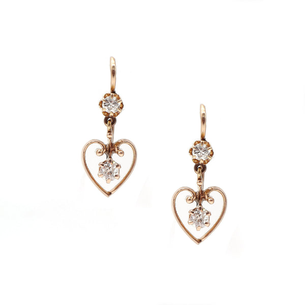 Diamond Heart Earrings