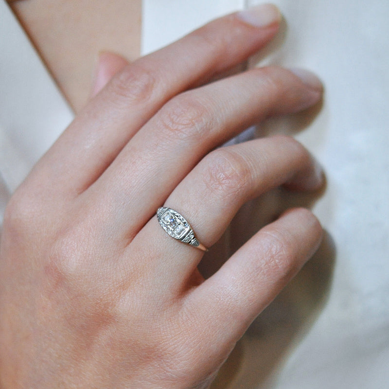 Mazarin and Rose Cut Diamond Ring