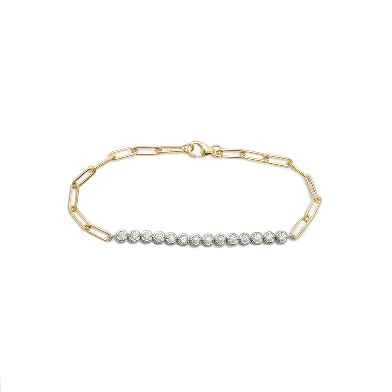 Long Link Diamond Tennis Bracelet