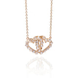 Double Hearts Diamond Necklace