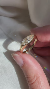 1.09 Marquise Diamond Gypsy Ring