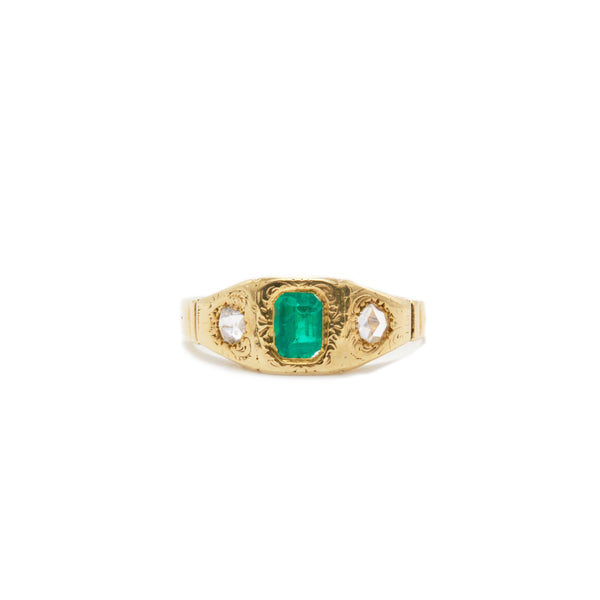 Emerald Gypsy Ring
