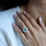 Art Deco Style Emerald Ring