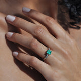 Colombian Emerald Platinum Ring