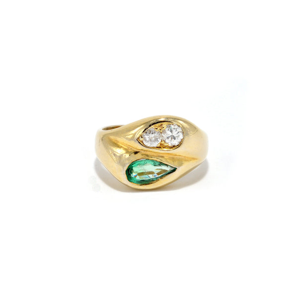 Emerald and Diamond Ring