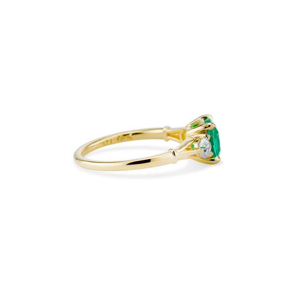 Green Emerald Roma Ring