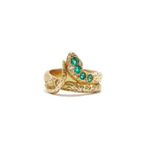 Victorian Emerald Serpentine Ring
