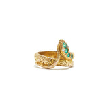 Victorian Emerald Serpentine Ring