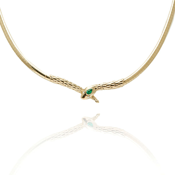 Gemstone Snake Necklace