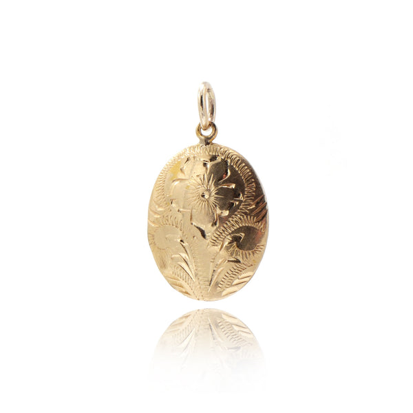 Engraved Oval Pendant