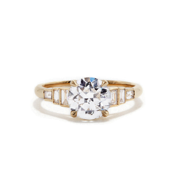 1.45 Carat EVELYN Old European CUT ENGAGEMENT RING