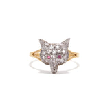Antique Diamond And Ruby Fox Ring