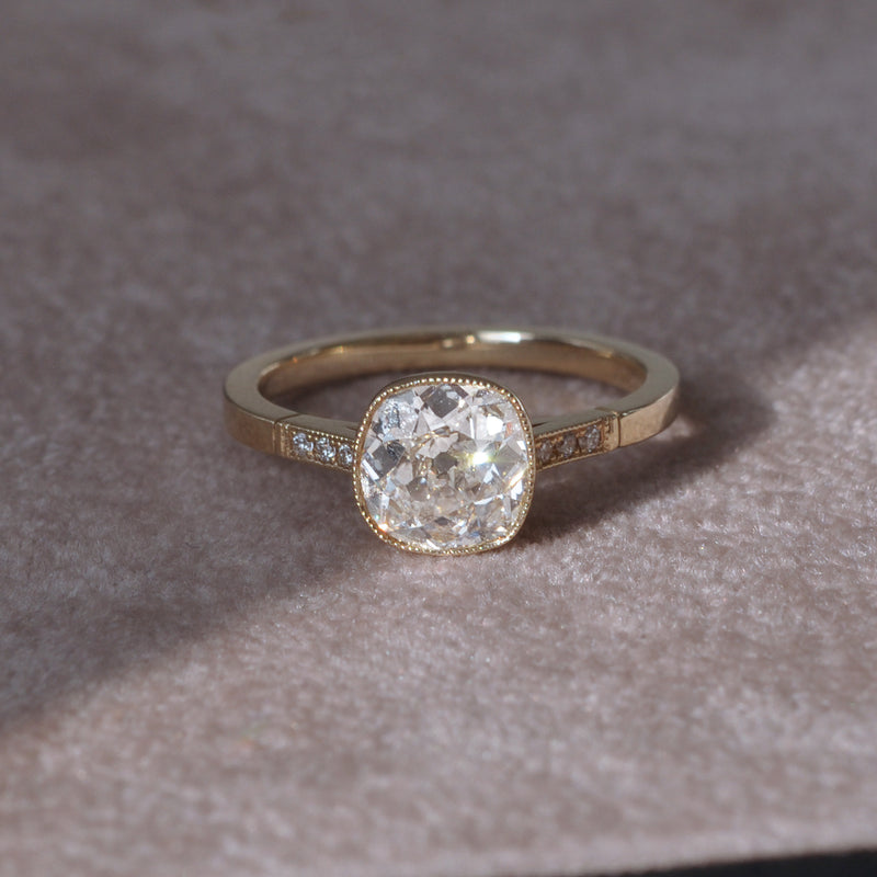 Carat Frances Old Mine Cut Bezel Ring – Ashley Zhang Jewelry