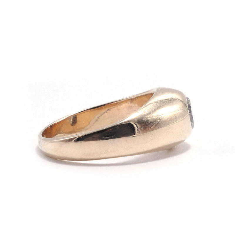 0.50 Old European Cut Diamond Gypsy Ring