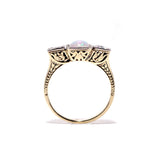 Lambert Opal and Diamond Art Deco Ring