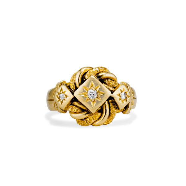 Antique Lover's Knot Star Ring